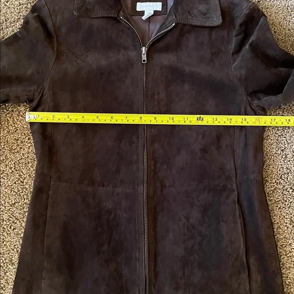 Charter Club Dark Brown Suede Jacket - Picture 6 of 7
